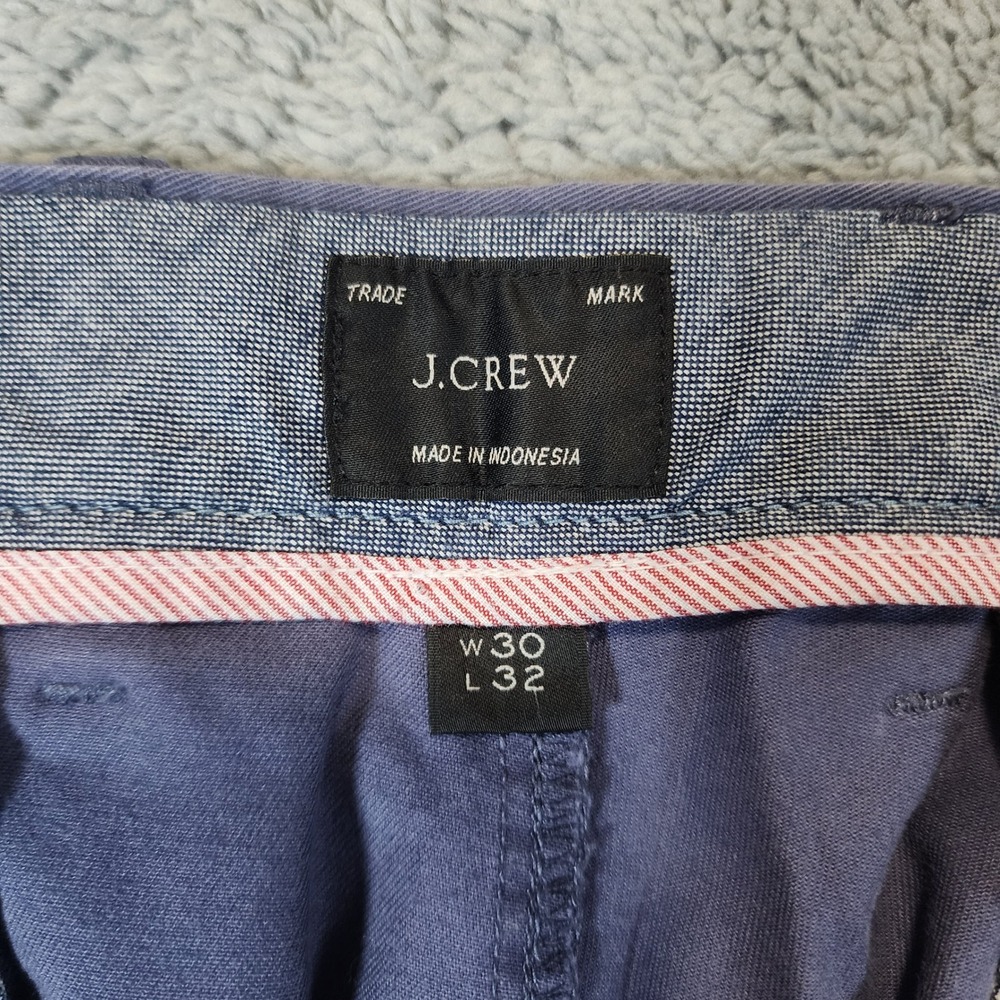 J Crew 770 Straight Pants Mens 30x32 Chinos Blue Stretch Cotton Casual Minimal - Picture 3 of 10